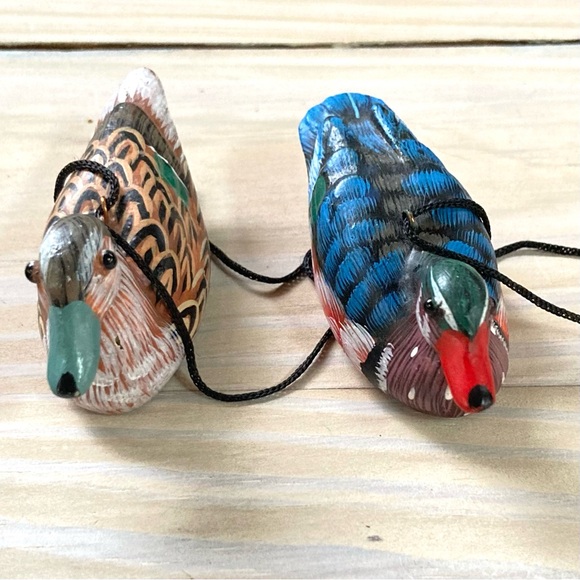 Set of 5 Mallard DUCK Ornaments 2.5 x 1  x 1.25 inches - Picture 9 of 16